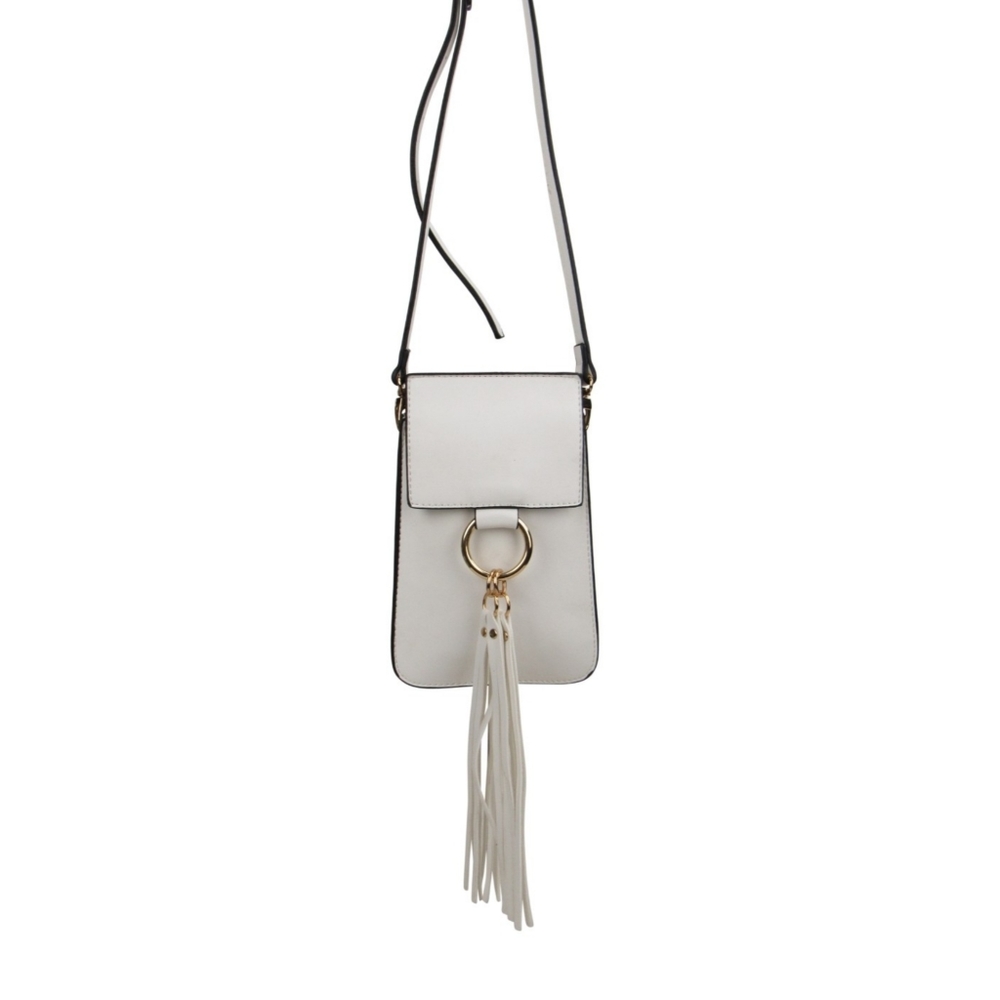 92.) Cream Tassel Crossbody NWOT